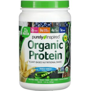 Purely Inspired, Organic Protein, Plant-Based Nutrition Shake, French Vanilla, 1.50 lbs (680 g)