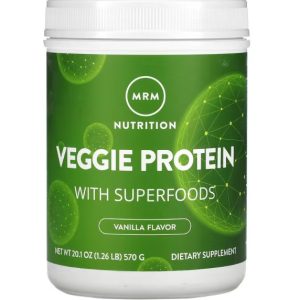 MRM Nutrition, Veggie Protein with Superfoods, Vanilla, 1.26 lb (570 g)
